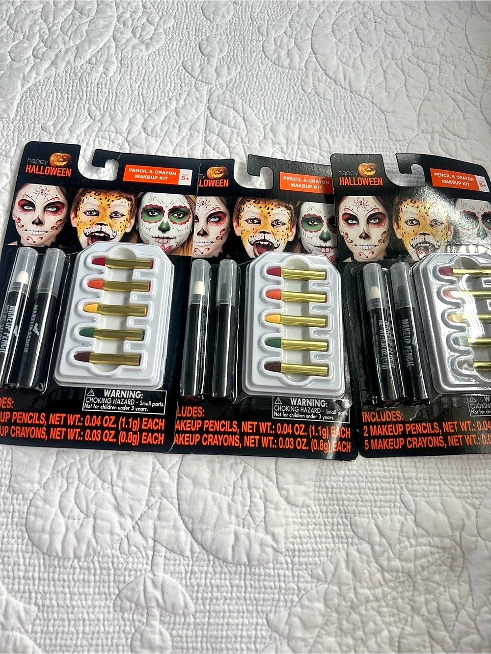 Happy Halloween Pencil & Crayon Makeup Kit – NEW - 3 Pack – Pencils + Crayons